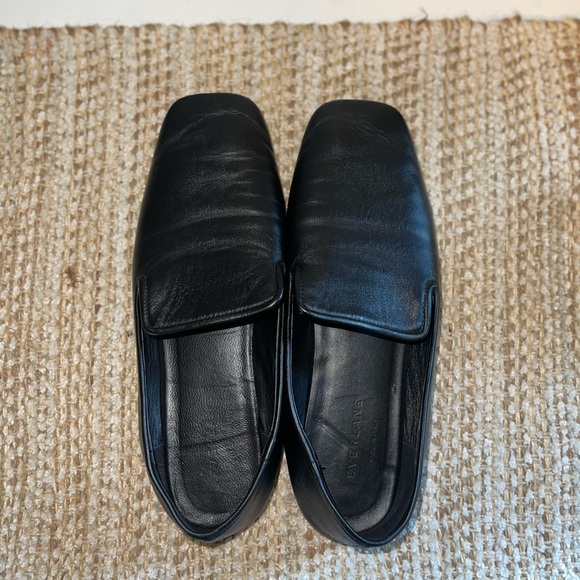 Everlane Day Loafer Modern Slipper Comfort Black Leather Women's Size 8.5 Office - Picture 2 of 10
